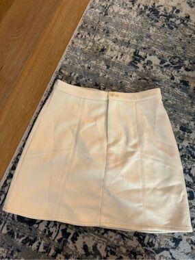 Pink Peplum Boutique Cream A-Line Mini Skirt